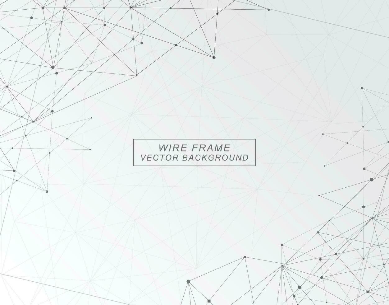 Abstract technology geometric wire frame background. vector