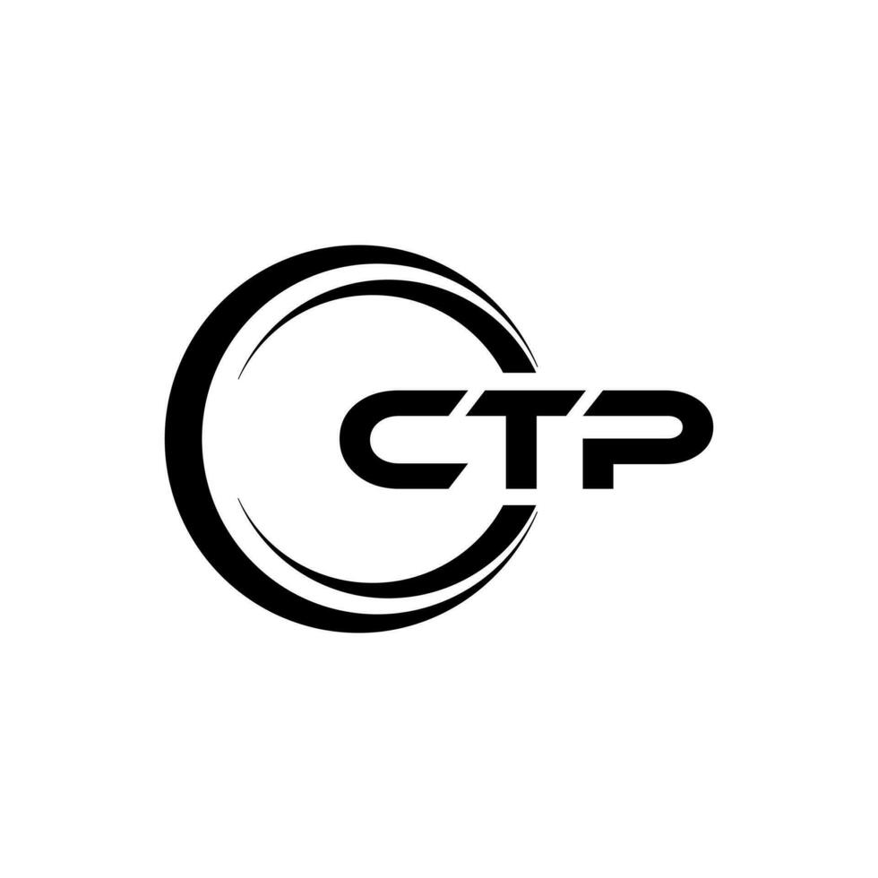 ctp logo diseño, inspiración para un único identidad. moderno elegancia y creativo diseño. filigrana tu éxito con el sorprendentes esta logo. vector