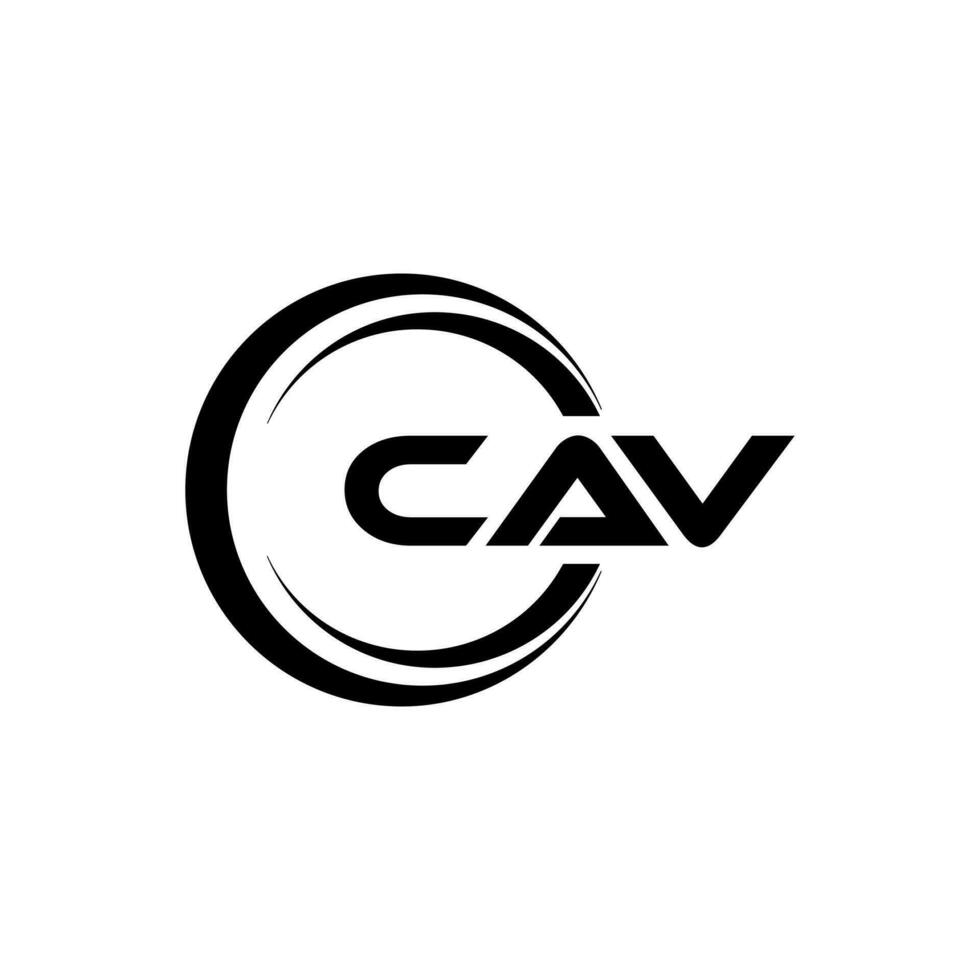CAV Logo Design, Inspiration for a Unique Identity. Modern Elegance and Creative Design. Watermark Your Success with the Striking this Logo. vector