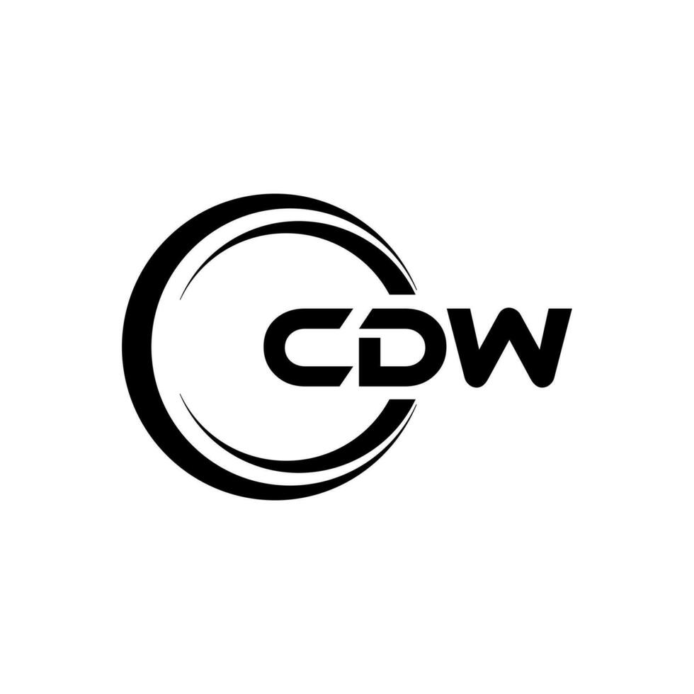 cdw logo diseño, inspiración para un único identidad. moderno elegancia y creativo diseño. filigrana tu éxito con el sorprendentes esta logo. vector