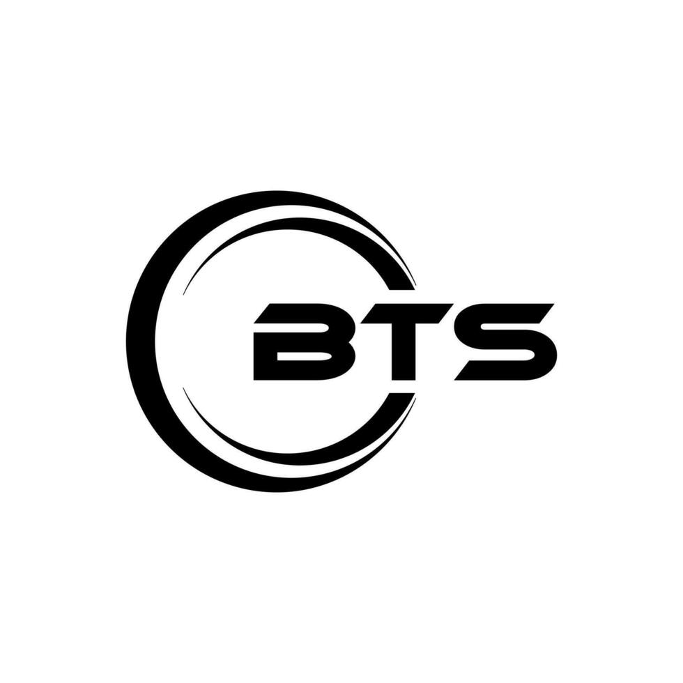 BTS Logo Design, Inspiration for a Unique Identity. Modern Elegance and Creative Design. Watermark Your Success with the Striking this Logo. vector