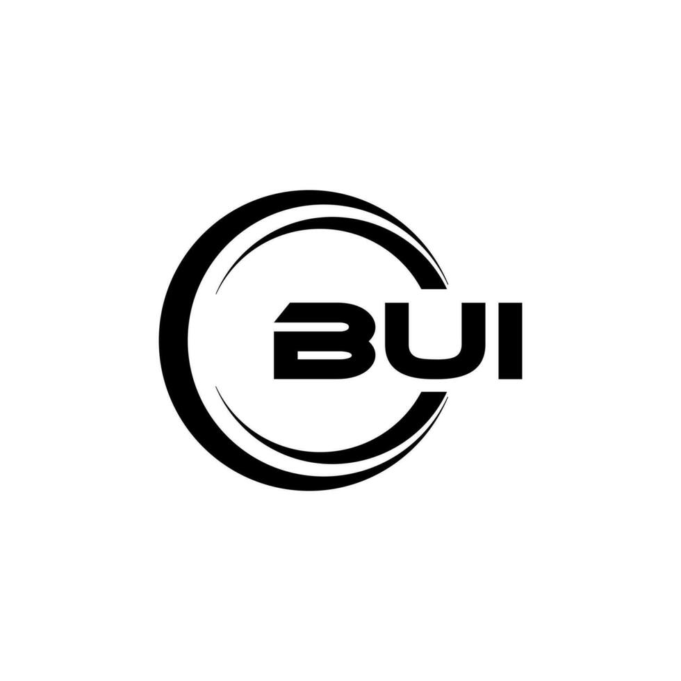 BUI Logo Design, Inspiration for a Unique Identity. Modern Elegance and Creative Design. Watermark Your Success with the Striking this Logo. vector