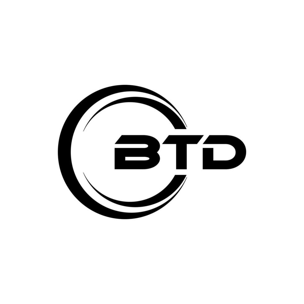 btd logo diseño, inspiración para un único identidad. moderno elegancia y creativo diseño. filigrana tu éxito con el sorprendentes esta logo. vector