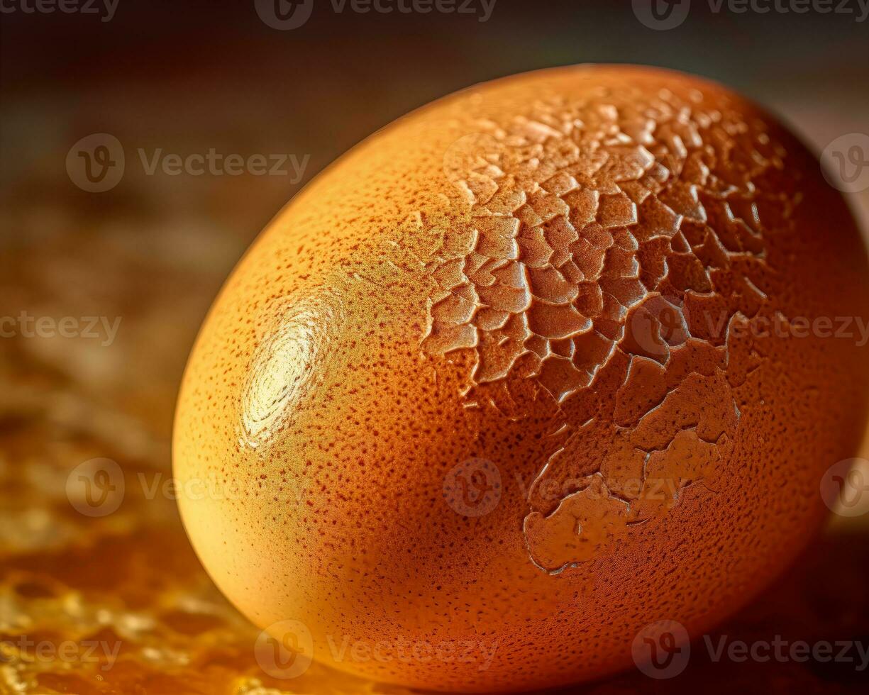 Brown egg with Cracked and Spots AI Generative photo