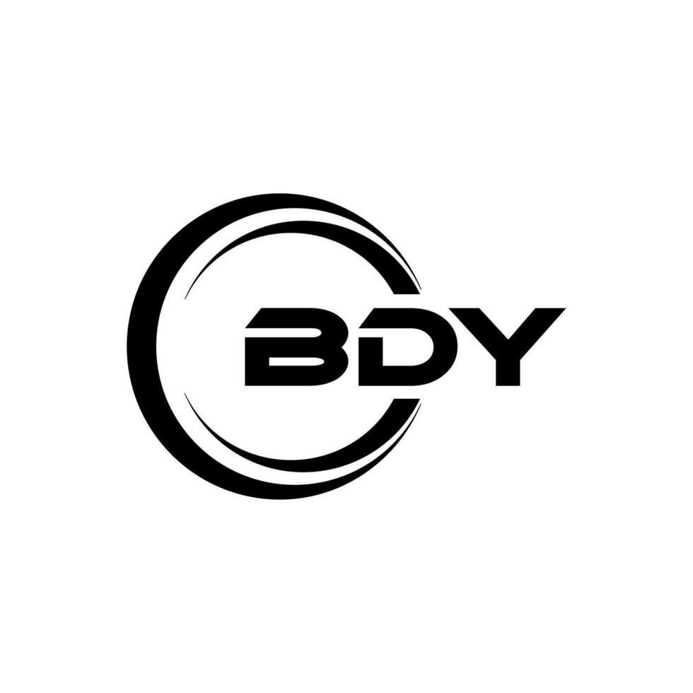 BDY Logo Design, Inspiration for a Unique Identity. Modern Elegance and Creative Design. Watermark Your Success with the Striking this Logo. vector