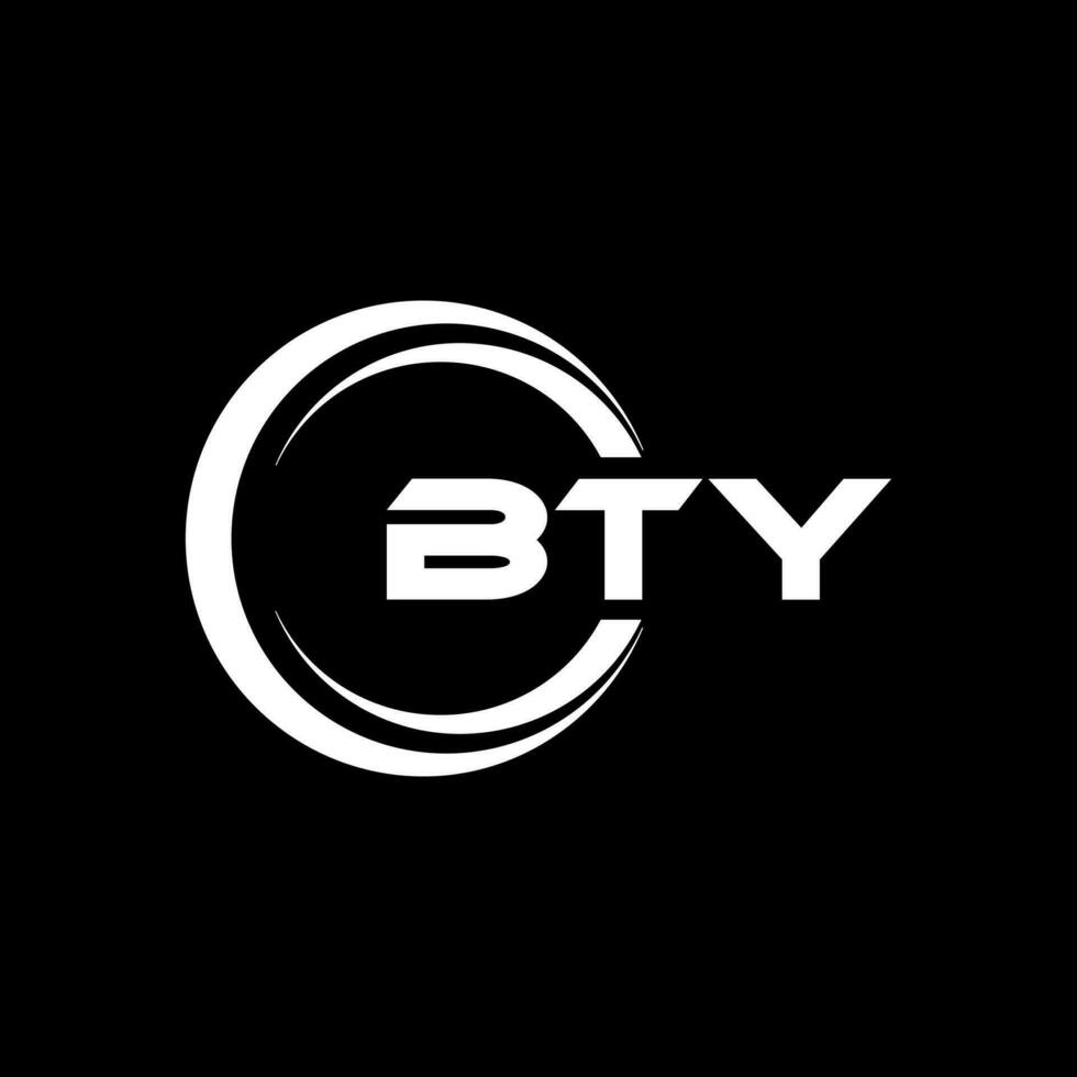 bty logo diseño, inspiración para un único identidad. moderno elegancia y creativo diseño. filigrana tu éxito con el sorprendentes esta logo. vector