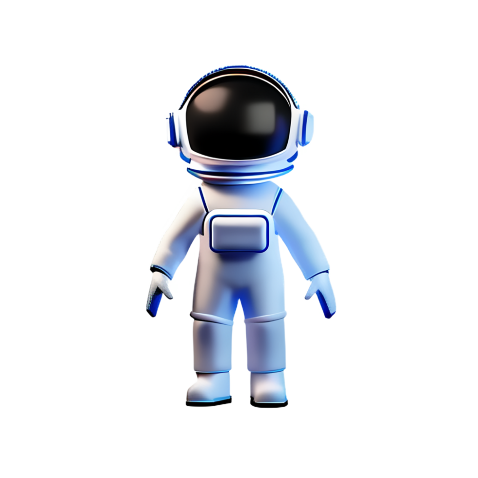 astronauta 3d representación icono ilustración png