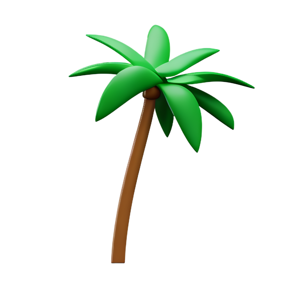 Palm tree 3d rendering icon illustration png