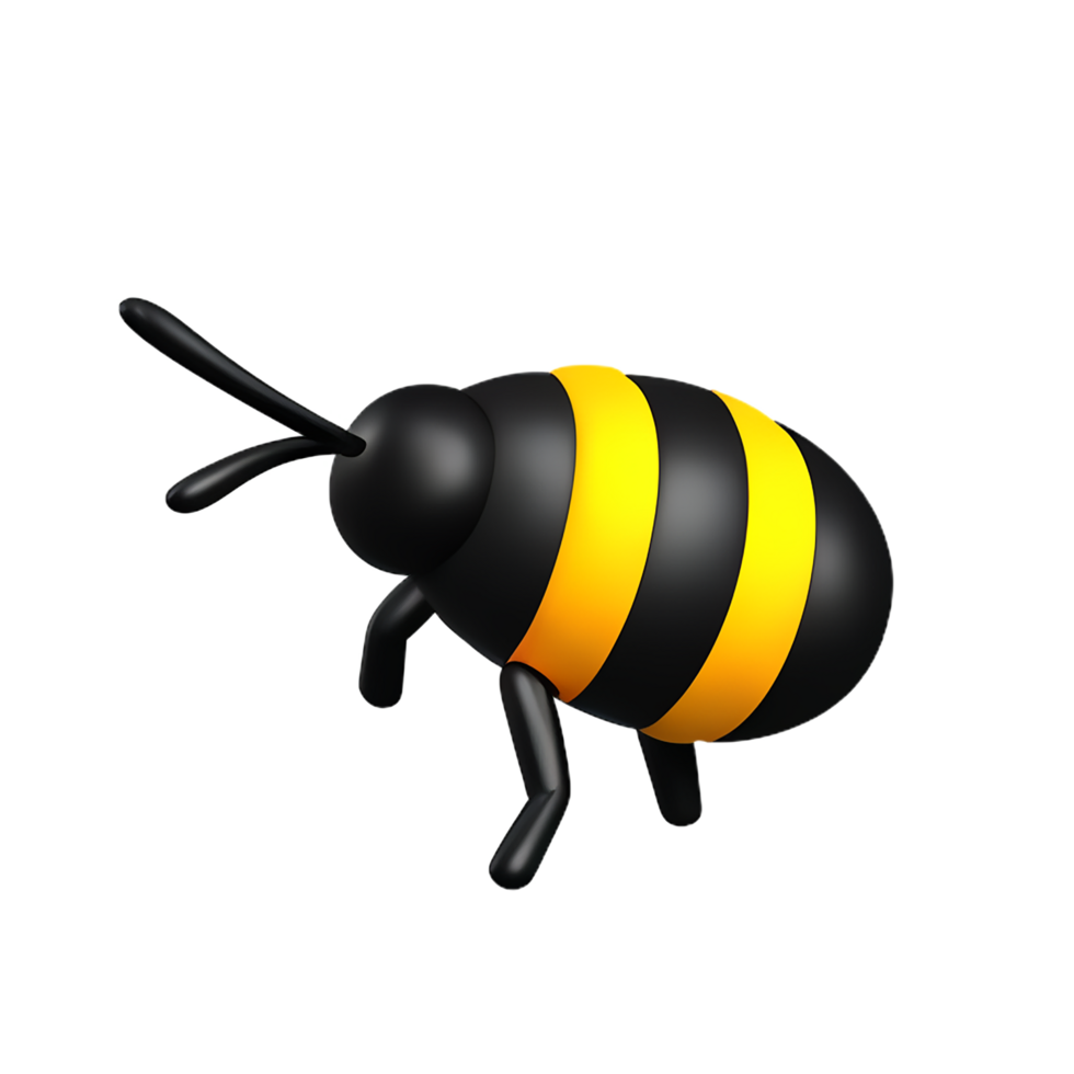 bee 3d rendering icon illustration png