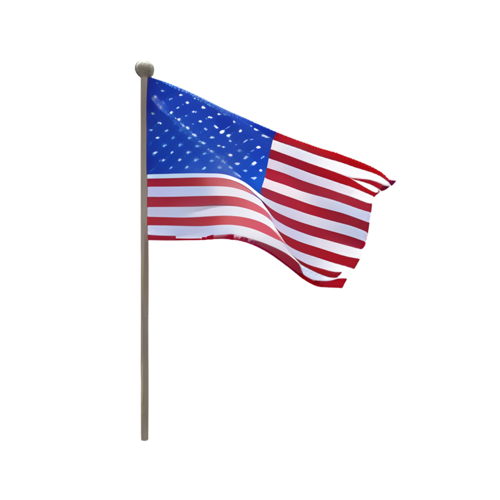 american flag 3d icon illustration png
