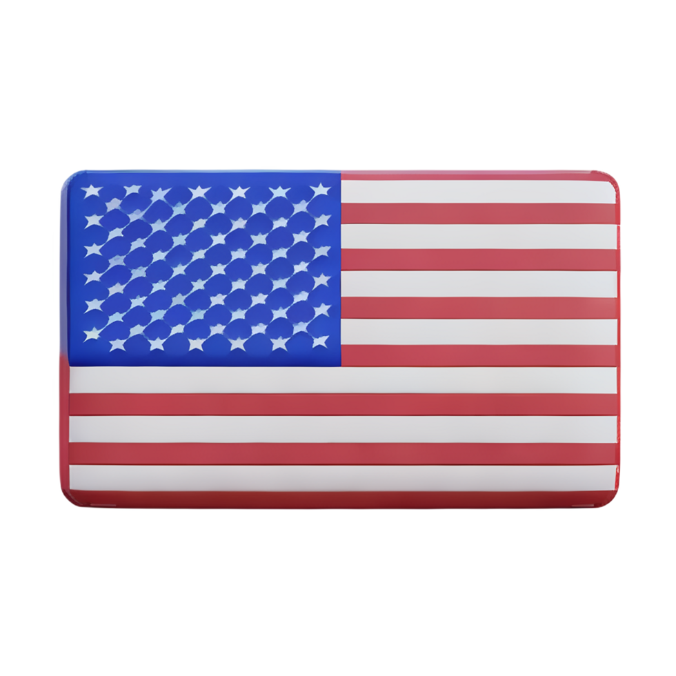 american flag 3d icon illustration png