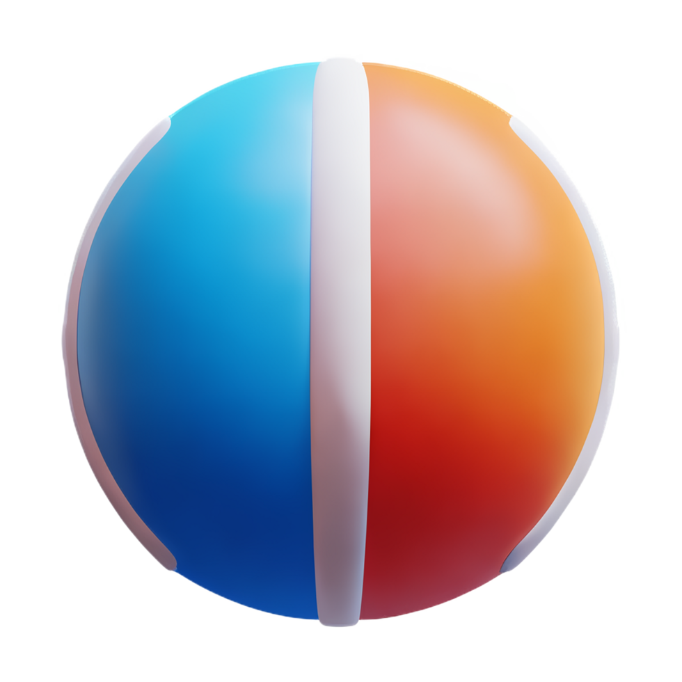 beach ball 3d travel and holiday illustration png