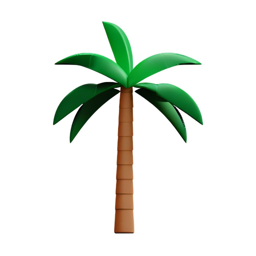 Palm tree 3d rendering icon illustration png