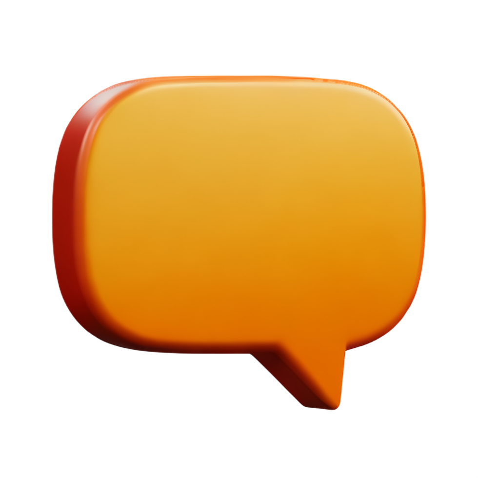 speech bubble 3d icon illustration png