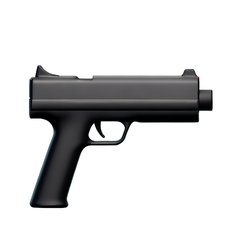 pistola 3d representación icono ilustración png