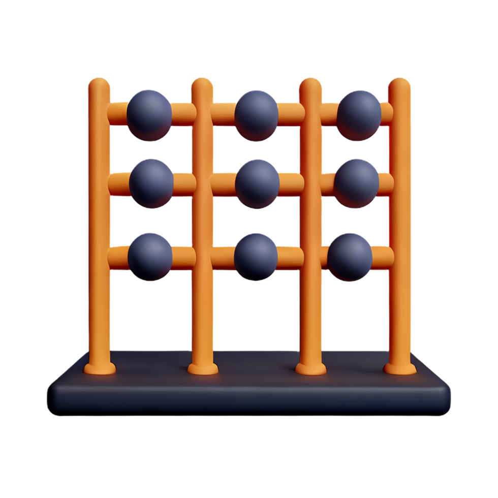 3d illustration of abacus school education icon png