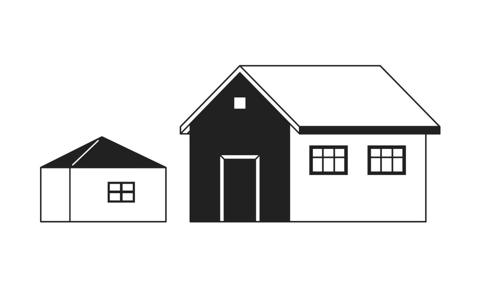 Houses Clipart Black And White