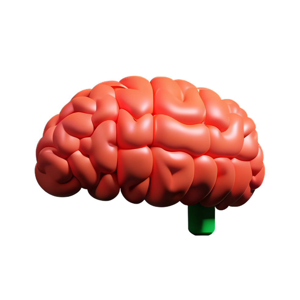 cerebro 3d icono ilustración png