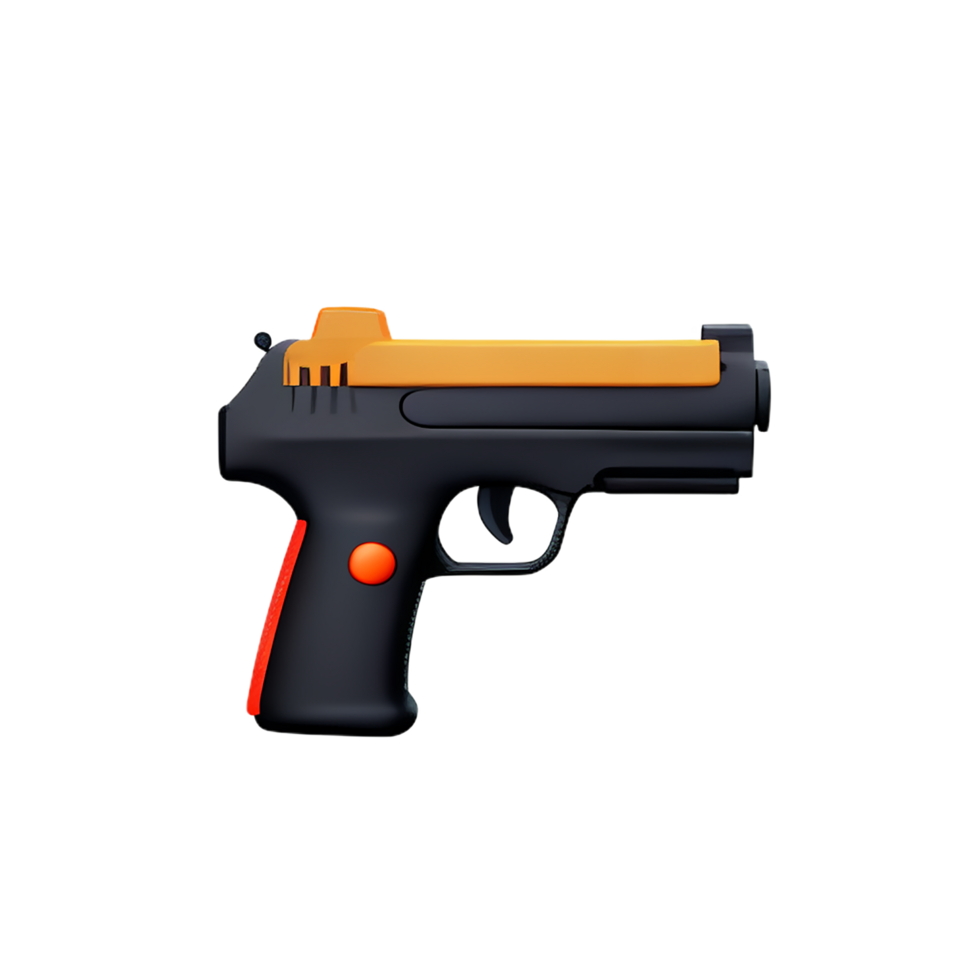 gun 3d rendering icon illustration png