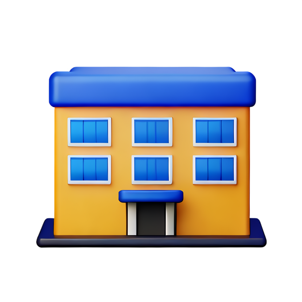 school 3d icon illustration png