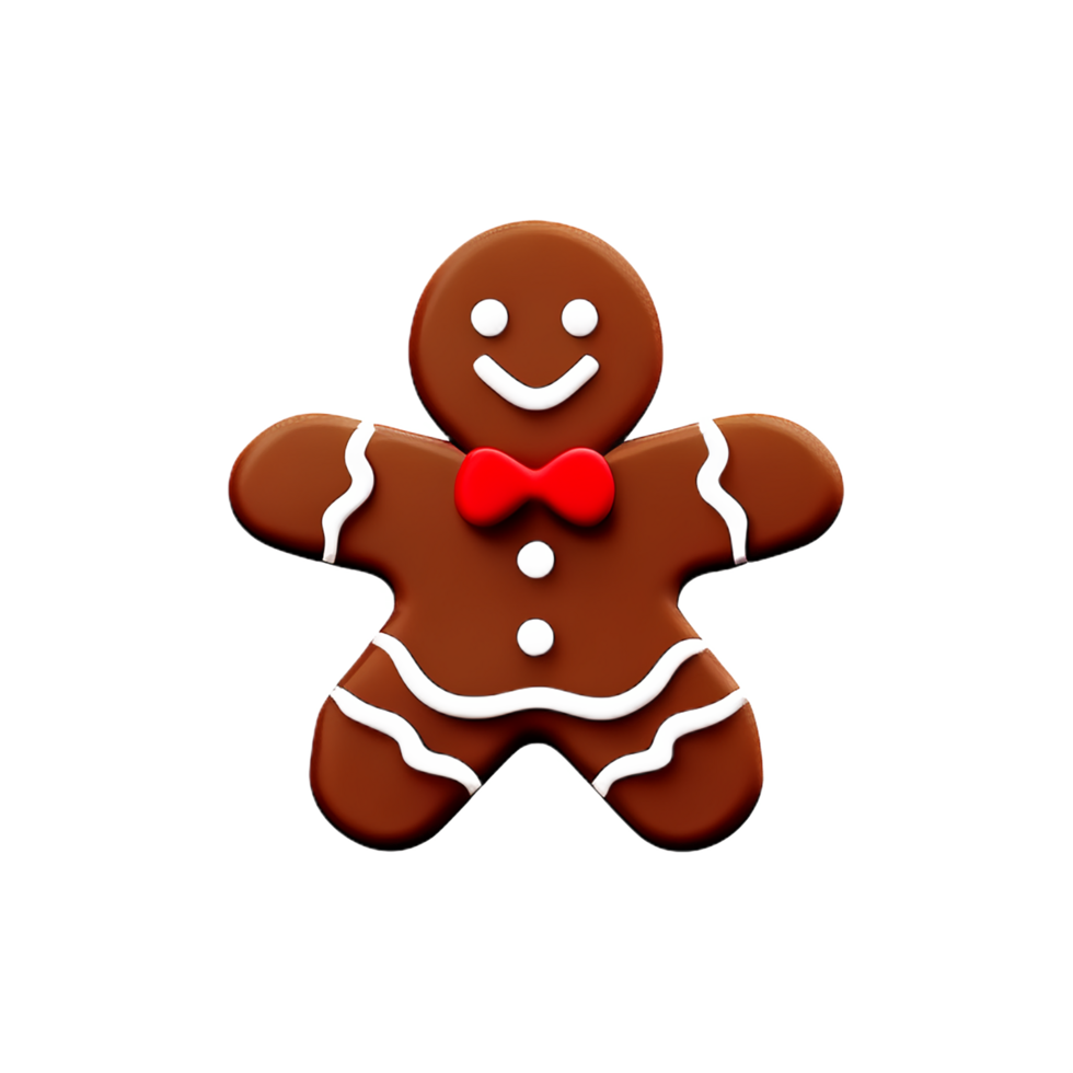 christmas 3d gingerbread icon illustration png