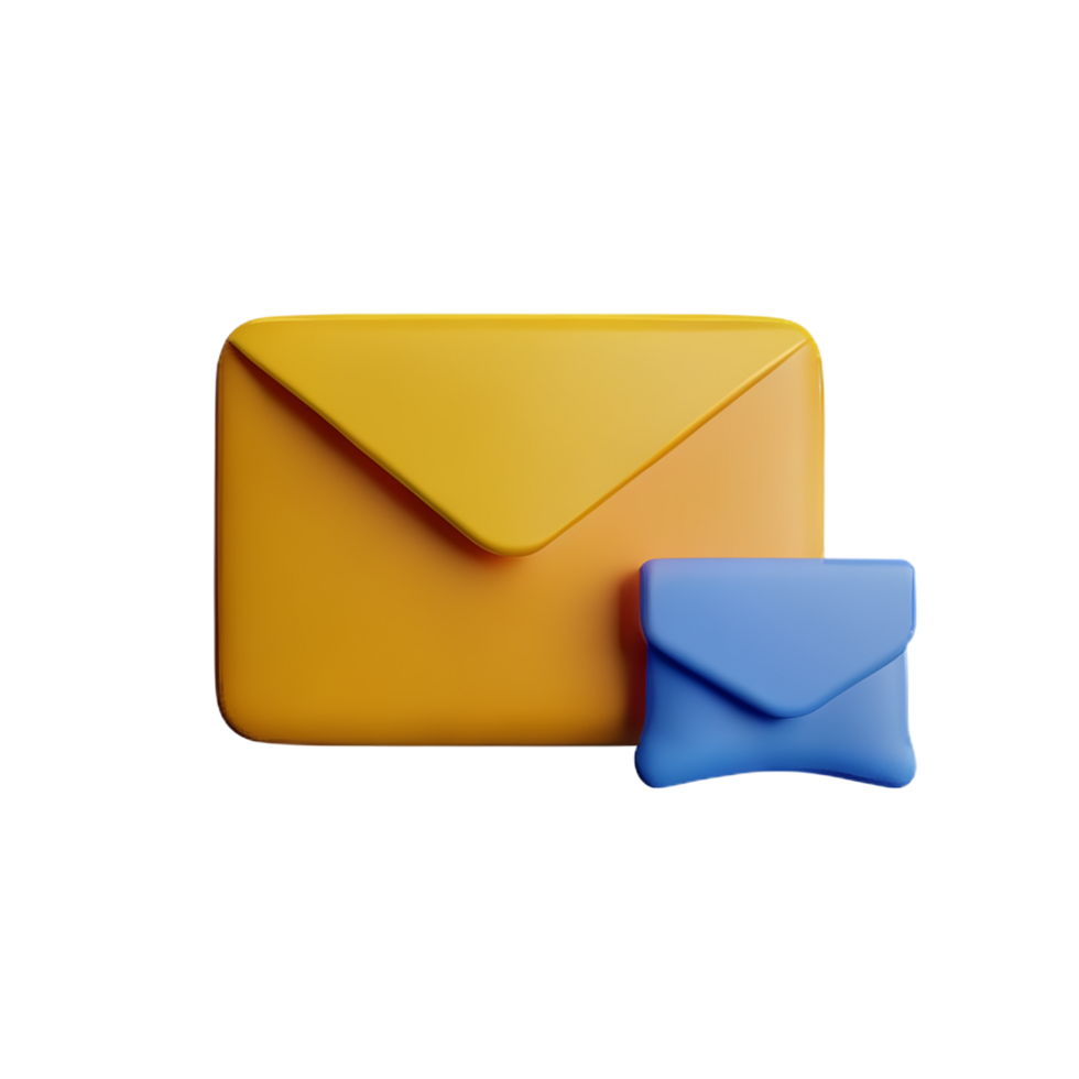 email 3d rendering icon illustration png