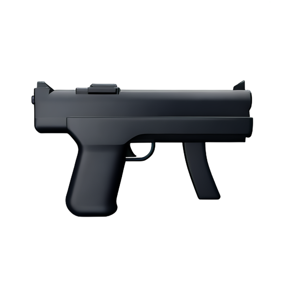 gun 3d rendering icon illustration png
