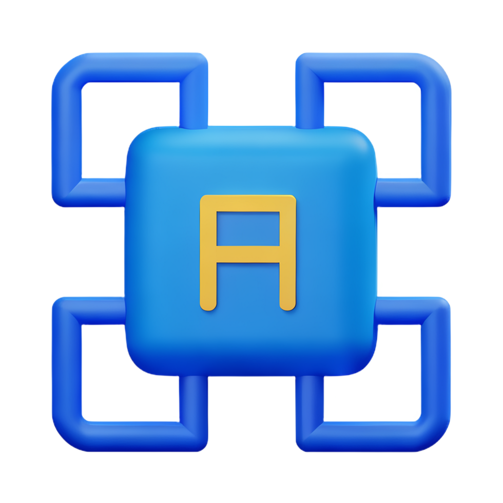 ai chip 3d icon png