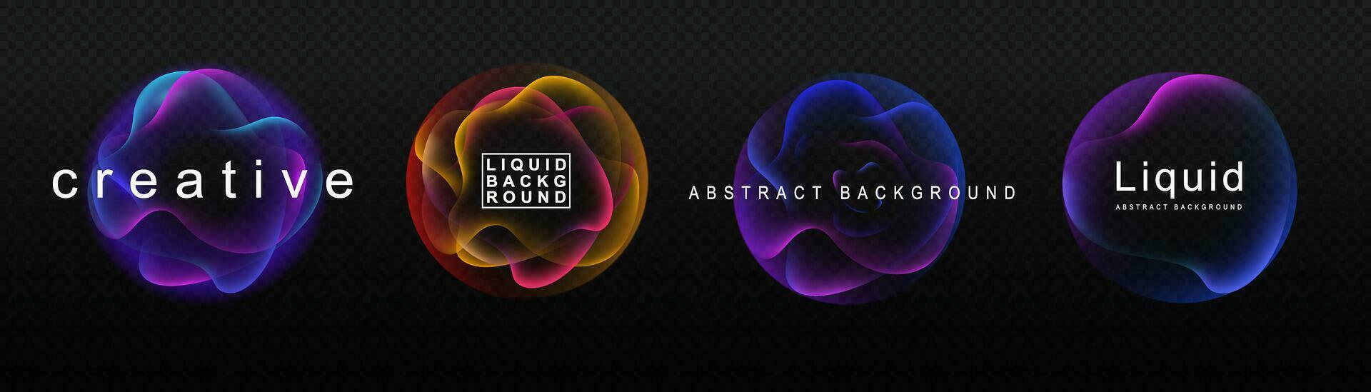 Gradient neon color sphere. Round holographic gradients. Glowing bright liquid gradient shape. Curved line for banner and flyer, social media. Vector twirl.