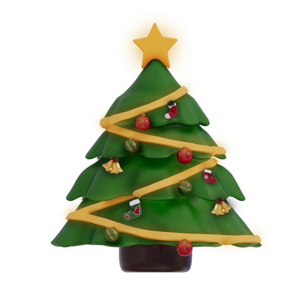 Christmas 3d realistic on transparent background . Pro png