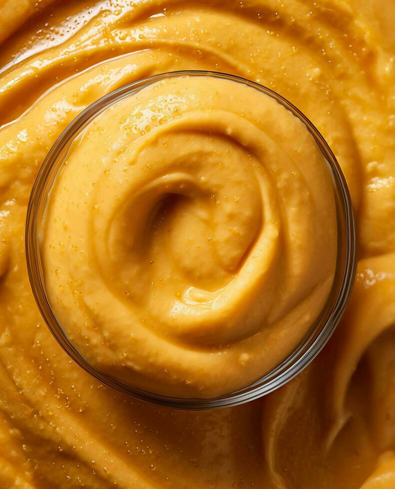A close-up photo capturing the smooth creamy texture of pureed baby food transitioning into chunky textured meals