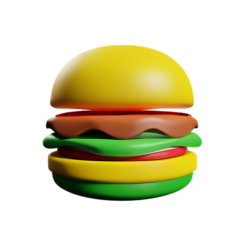 burger 3d icon illustration png