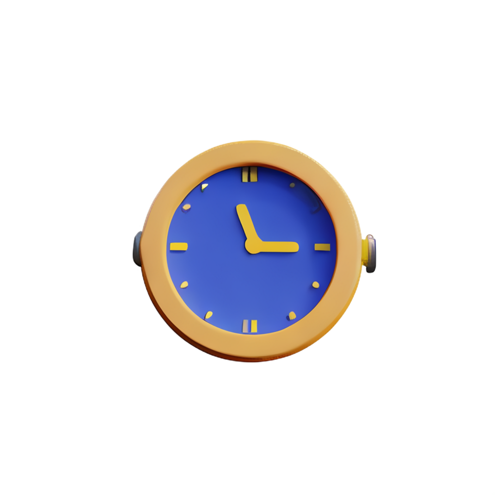 clock 3d icon illustration png