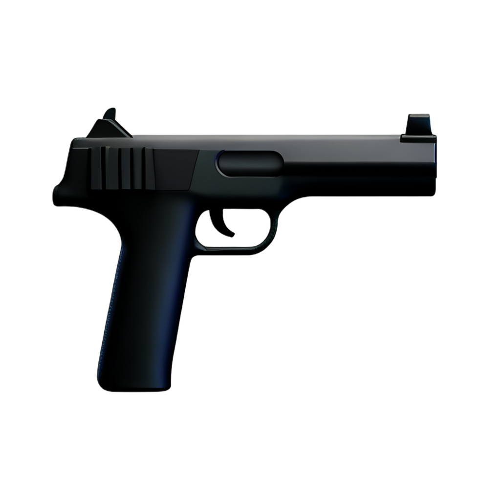 gun 3d rendering icon illustration png