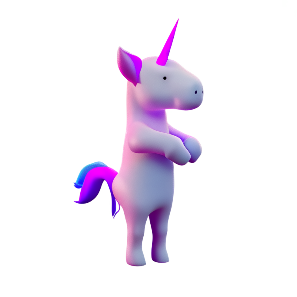 unicorn 3d rendering icon illustration png