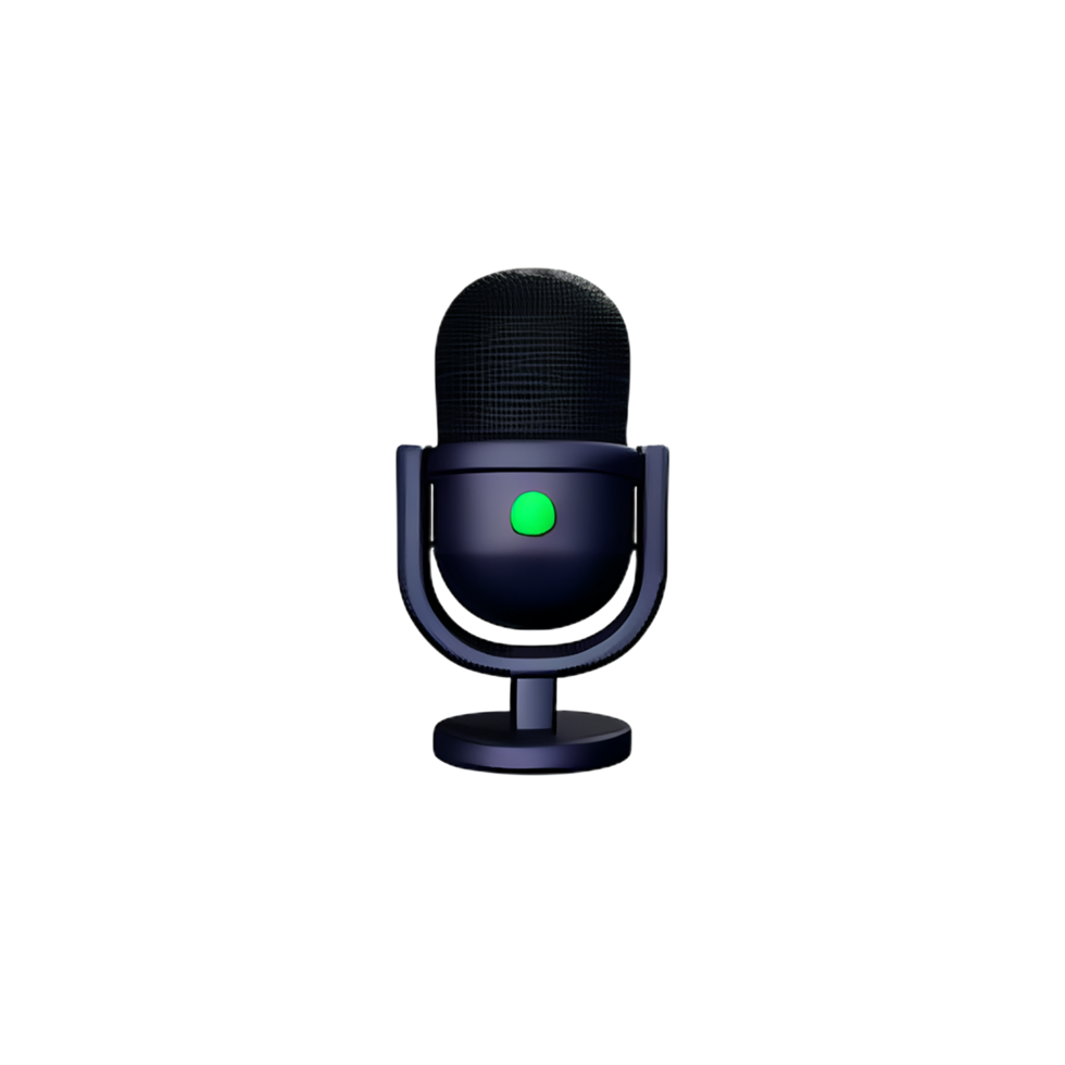 microphone 3d rendering icon illustration png