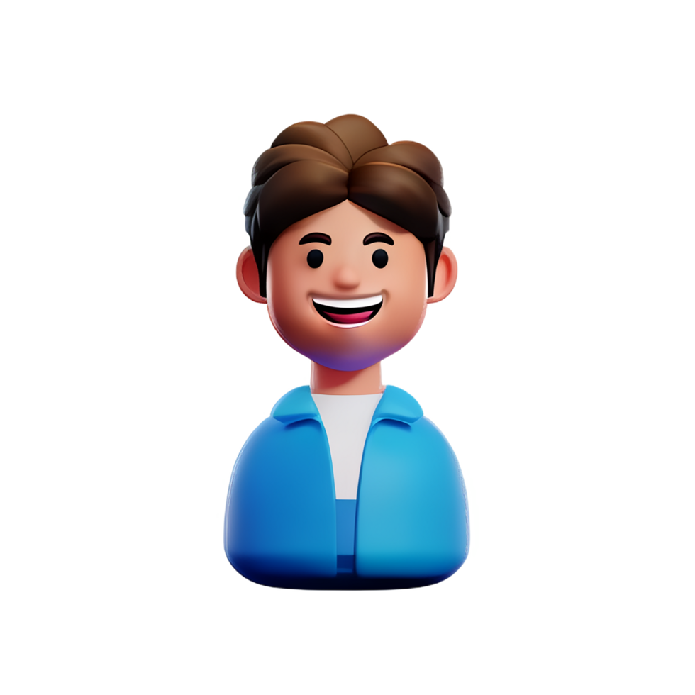 happy student boy character face 3d illustration icon 28206880 PNG