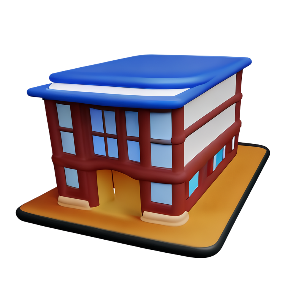 school 3d icon illustration png