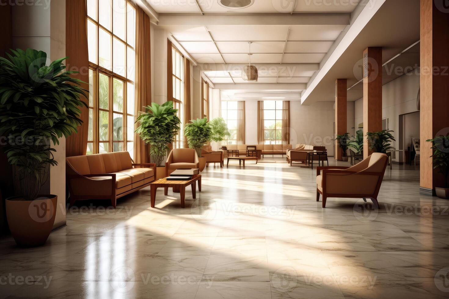 Hotel lobby with western style furniture profesional photograpy photo