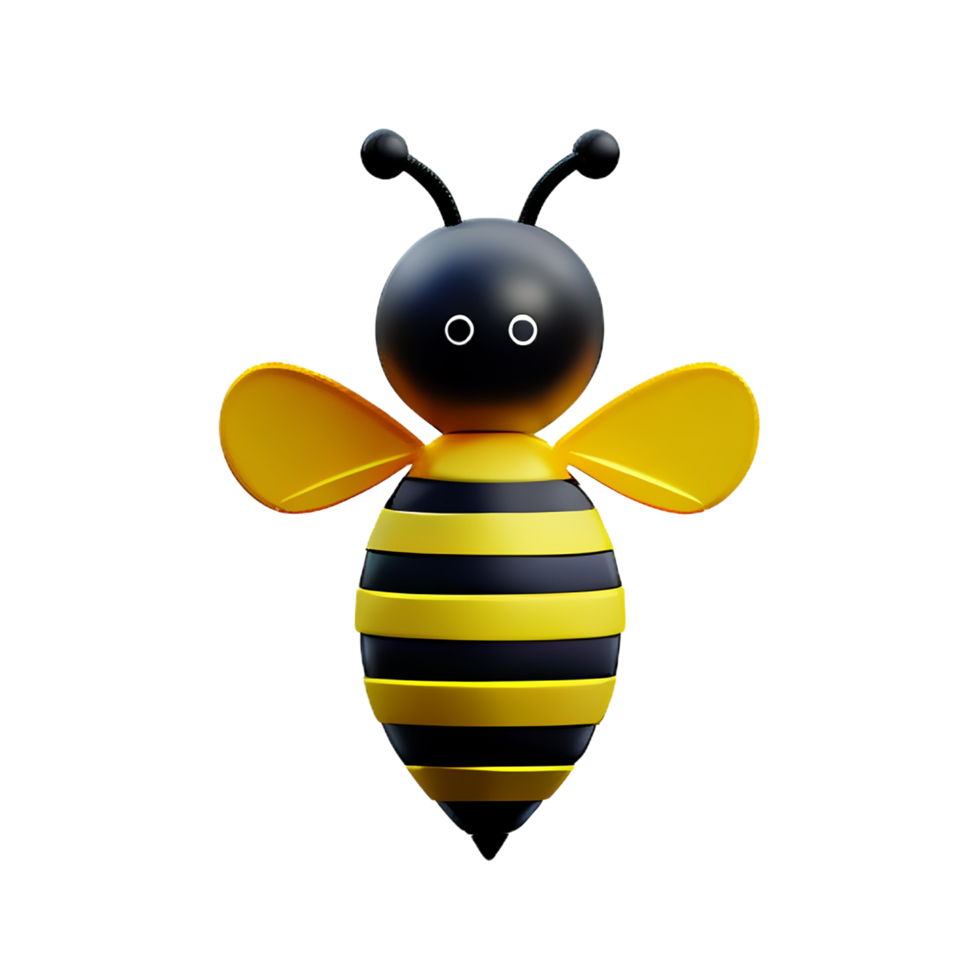 bee 3d rendering icon illustration png