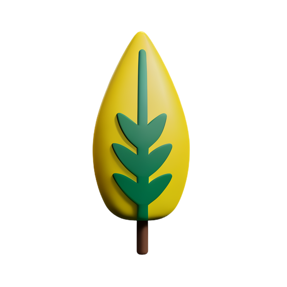 leaf 3d illustration icon png