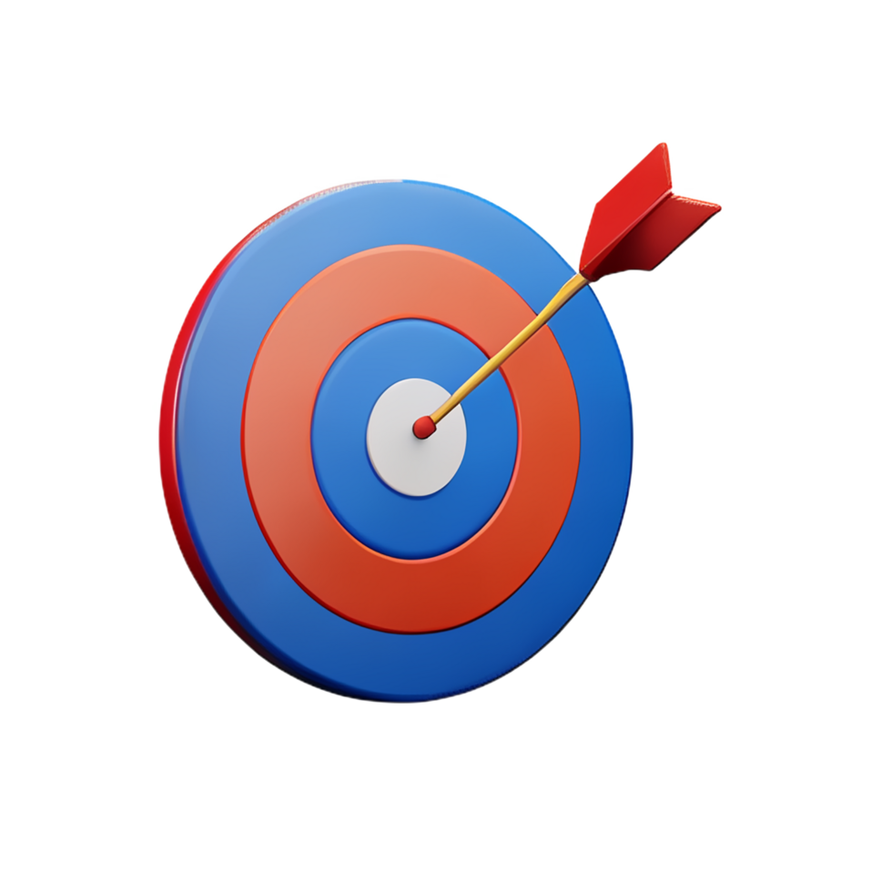 dart board with arrow for business target png