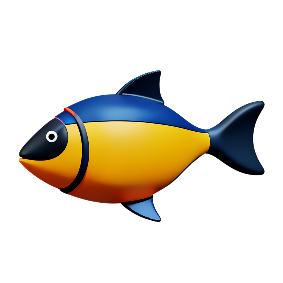 Fish 3d icon illustration png