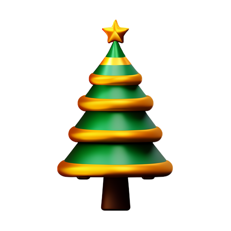 christmas tree 3d icon illustration png