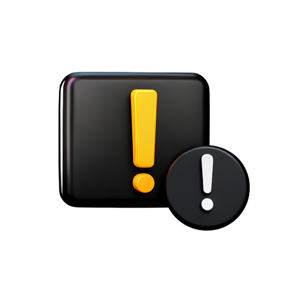 warning error 3d user interface icon png