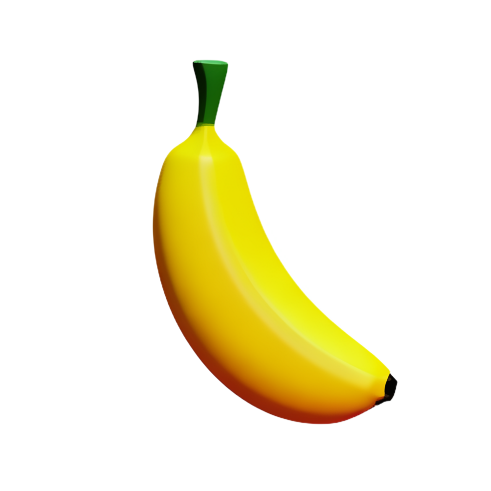 banana 3d rendering icon illustration png
