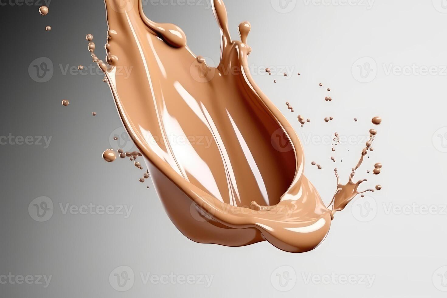 Liquid foundation splash fluid cosmetic cream profesional photograpy photo