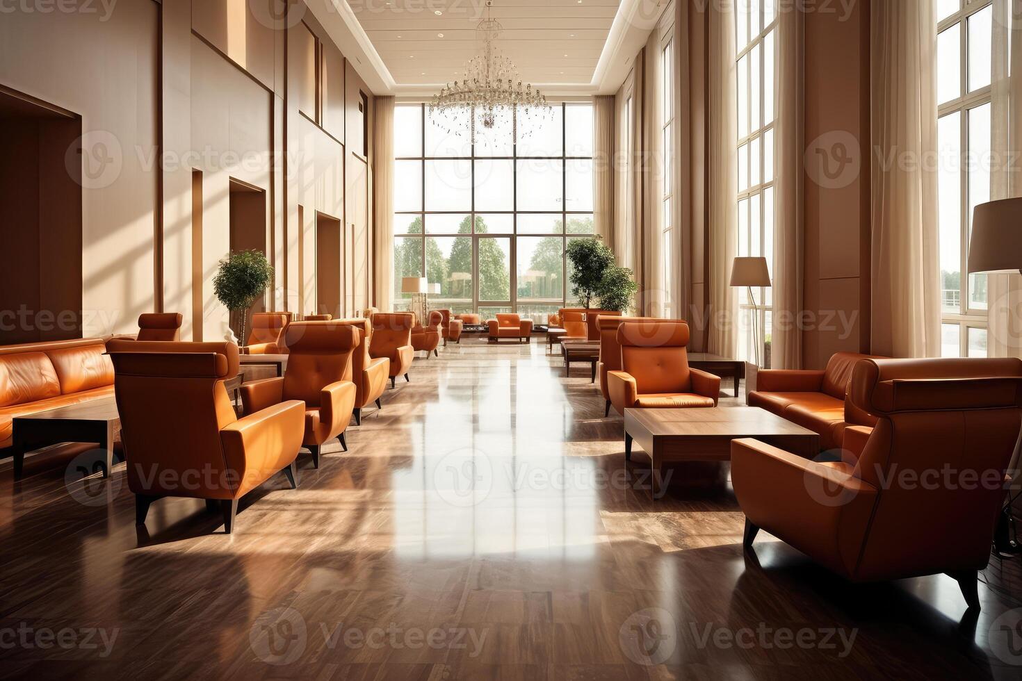 Hotel lobby with european style furniture profesional photograpy photo