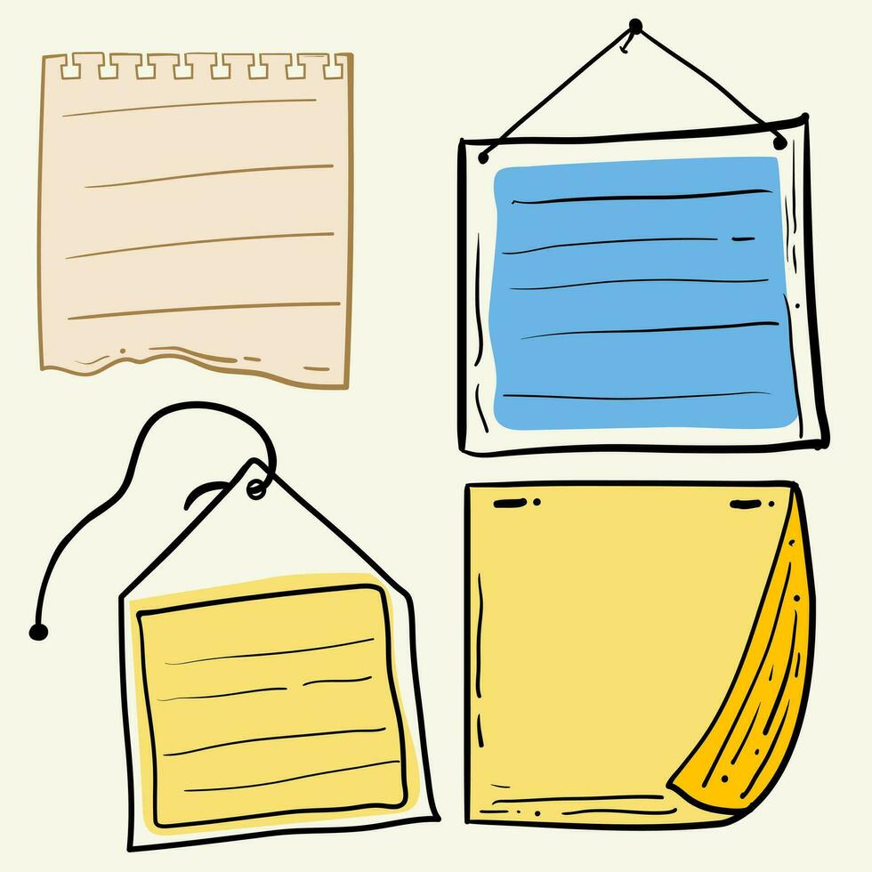 task planners, cute paper sticky notes, banners, to do list or memo message notepads paper sheets. Blank schedule. vector