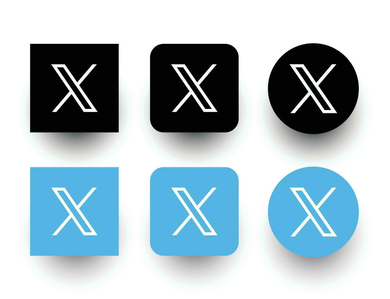 Twitter new logo . Twitter icons. New twitter logo x 2023. x Social Media icon. vector